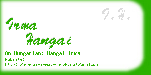 irma hangai business card